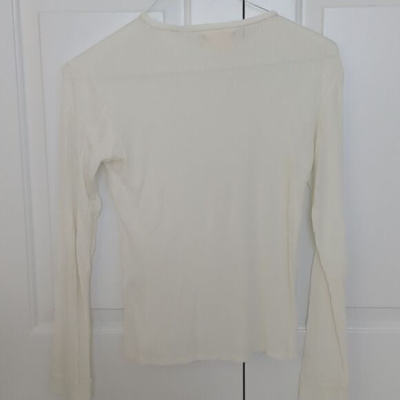 LouLou Studio Ribbed Long Sleeve Top S - Picture 8 of 9